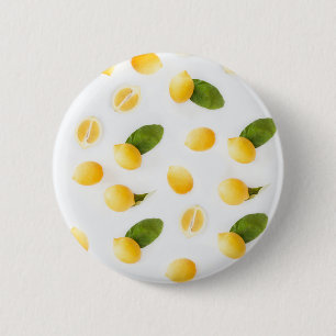 Kitchen Artwork Lemon Pattern Fruit Photography Button