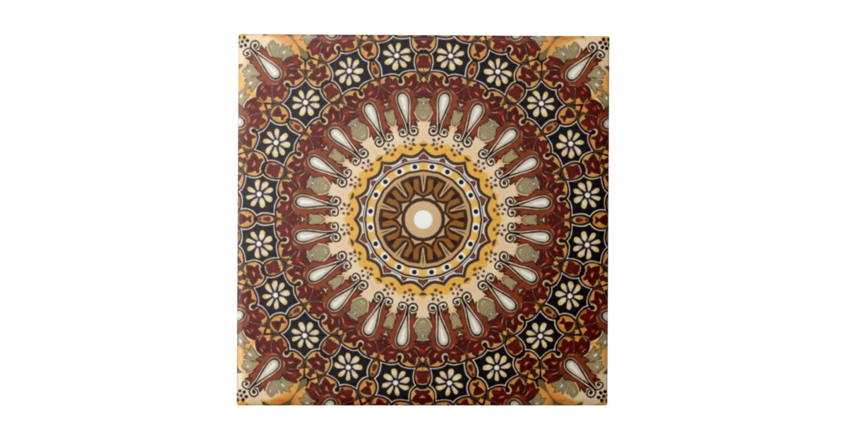 Kitchen Backsplash Accent Tile Tuscan Colors Zazzle Com