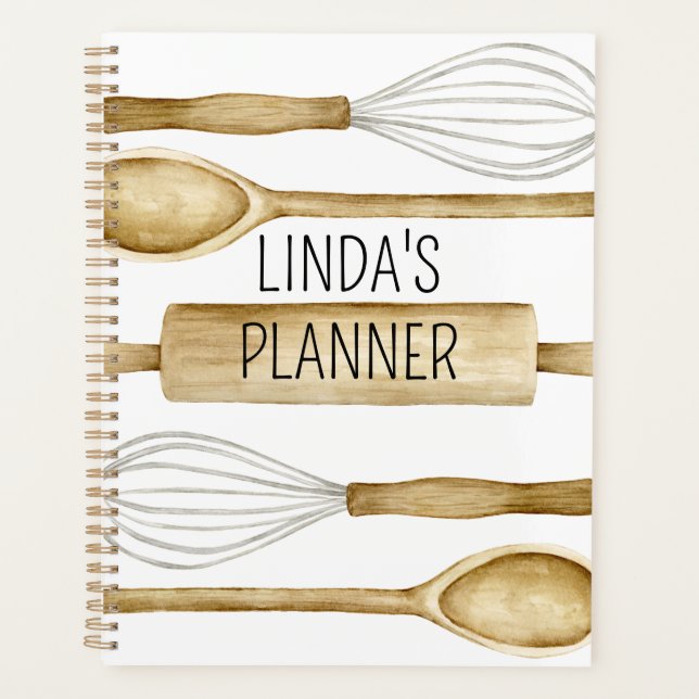 Kitchen Baking Utensils Bakers  Planner (Front)