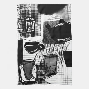 Kitchen Black and white  Towel