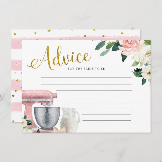 Kitchen Bridal Shower Advice Card (Front/Back)
