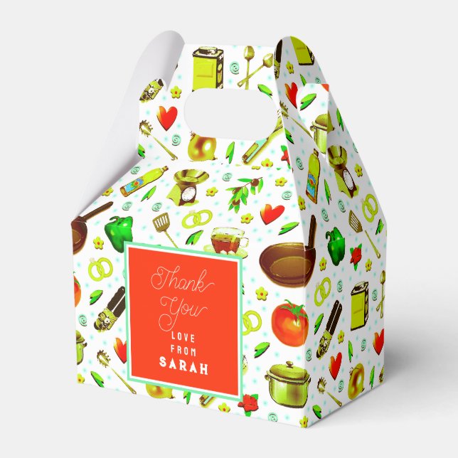 Kitchen Bridal Shower Favor Boxes (Front Side)