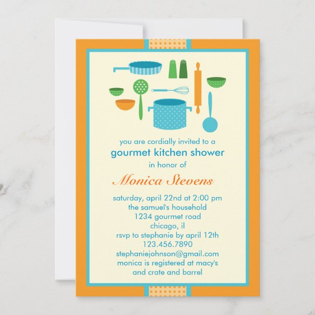 Kitchen Bridal Shower Invitation (Front)