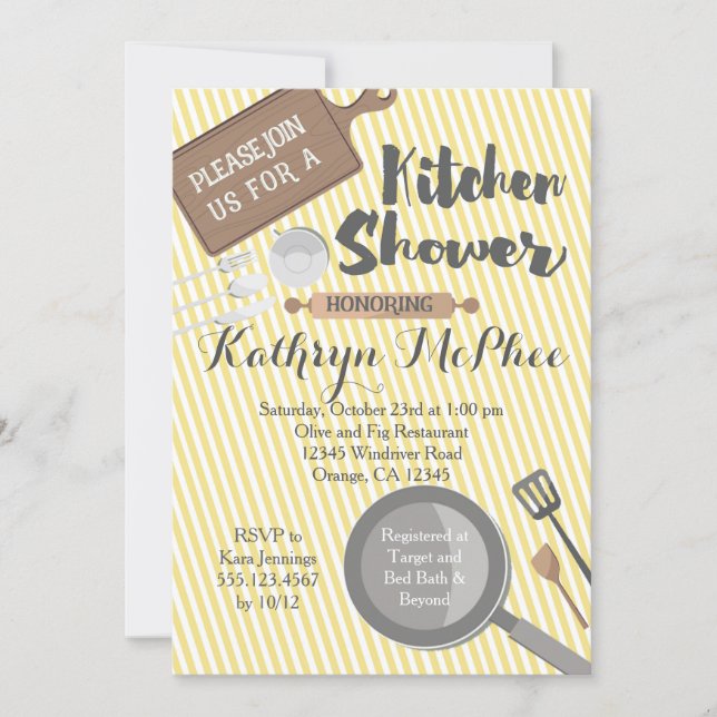 Kitchen Bridal Shower Invitation (Front)