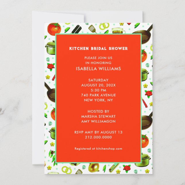 Kitchen Bridal Shower Invitation (Front)