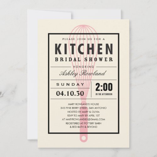 Kitchen Bridal Shower Invitations