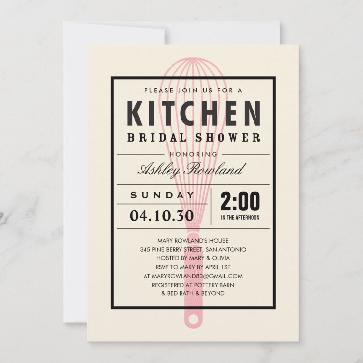 Kitchen Bridal Shower Invitations Zazzle