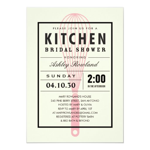 Kitchen Wedding Shower Invitations 7