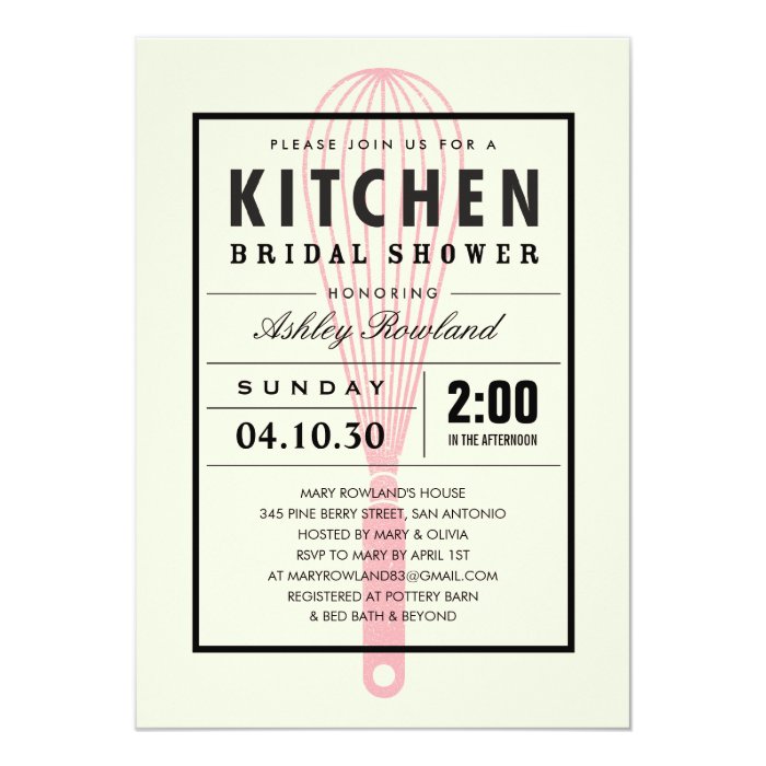 Kitchen Bridal Shower Invitations Zazzle