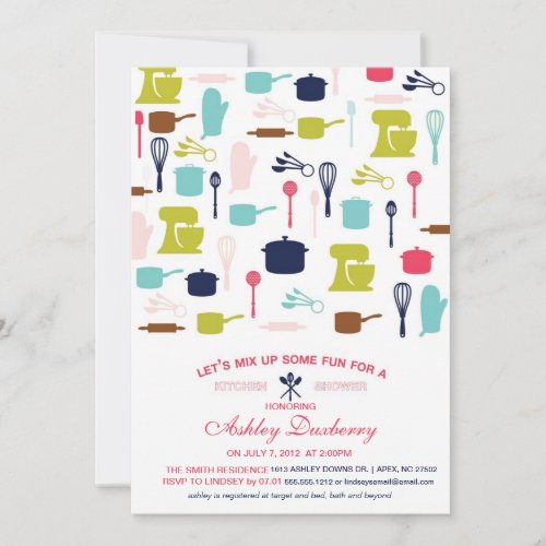 Kitchen Bridal Shower Stock The Kitchen Invitation