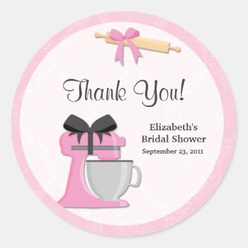 Kitchen Bridal Shower Thank You Stickers by eventfulcards at Zazzle