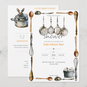 Kitchen Bunny Mischief 🐇   Baby Shower Invitation