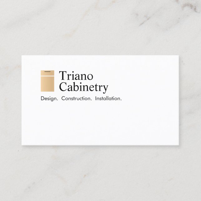 Kitchen Cabinetry and Carpentry Renovation Business Card (Front)