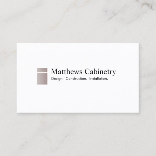 Kitchen Cabinetry and Woodworking Designer Business Card