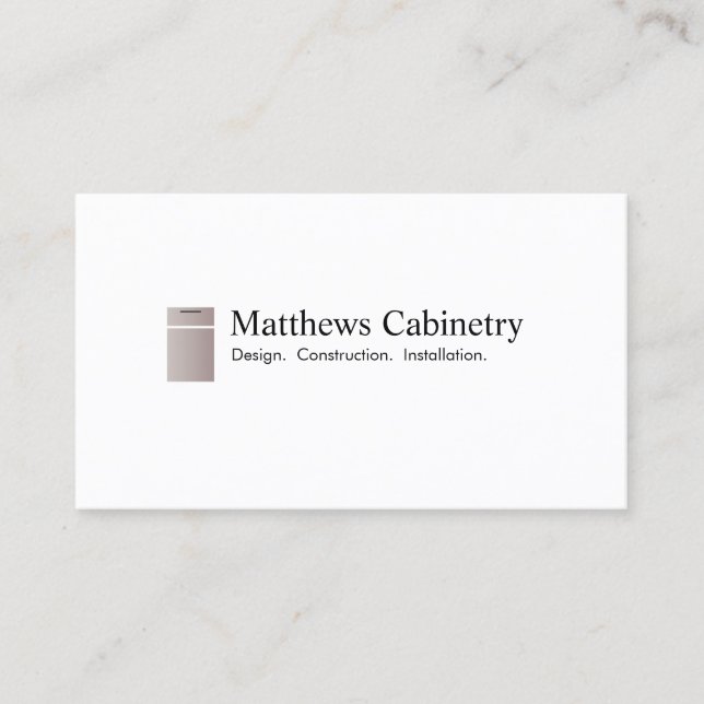 Kitchen Cabinetry and Woodworking Designer Business Card (Front)