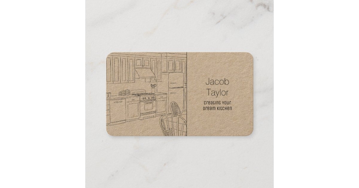 Kitchen Cabinetry Business Card | Zazzle