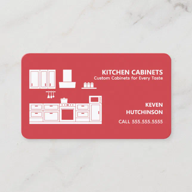 Kitchen Cabinetry Business Card | Zazzle