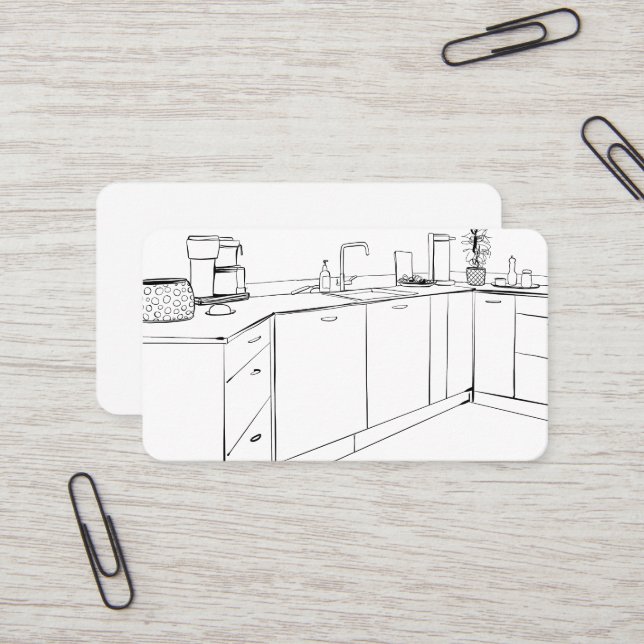 Kitchen Cabinets Remodeling Business Card (Front/Back In Situ)