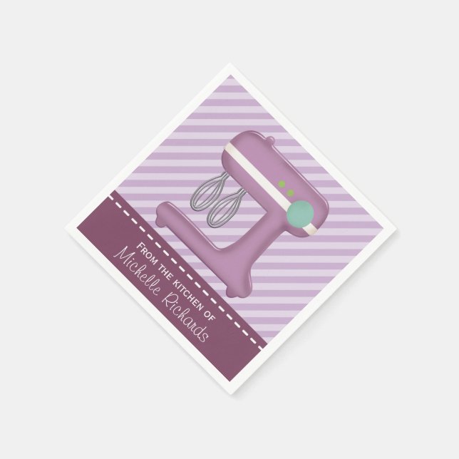 Kitchen Cake Mixer Homemade Baking Custom Napkins (Corner)