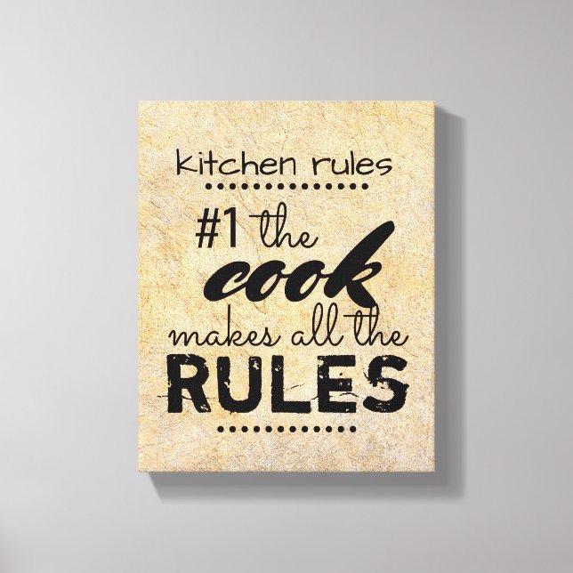 kitchen canvas wall art humor quote sepia (Front)