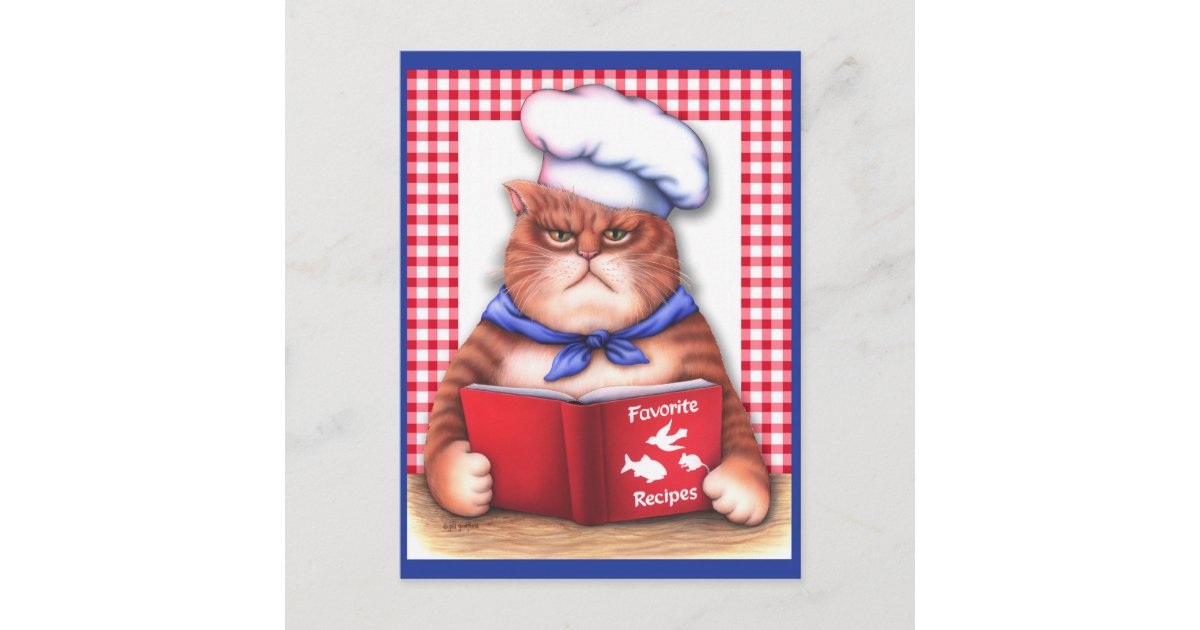Kitchen Cat Postcard Zazzle