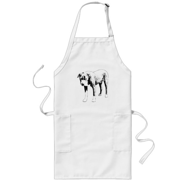 Kitchen Cheer Pit Bull Long Apron (Front)