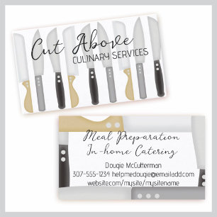 kitchen chefs knives cooking culinary business ... card