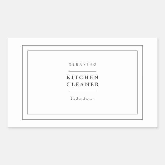 Kitchen Cleaner Label Stickers (Front)