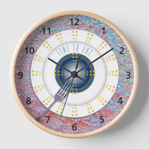 Kitchen Clock with Fork Wall Clock
