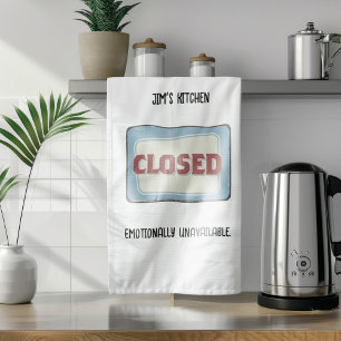 Kitchen Closed Funny Personalized Towel