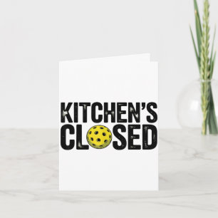 Kitchen closed vintage paddleball funny pickleball card