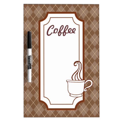 Kitchen Coffee Shop Dry Erase Board