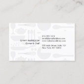 Kitchen Collage Bold Vintage Red Type Business Card (Back)