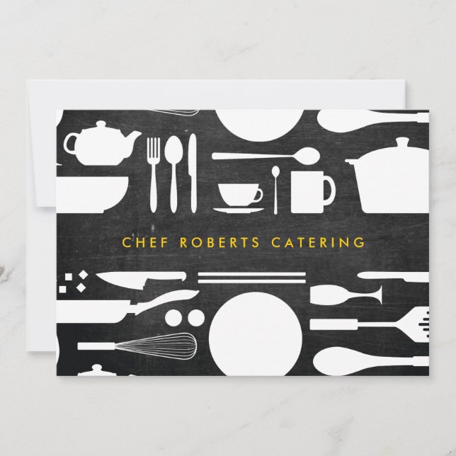 Kitchen Collage on Black Wood Note Card (Front)