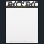 Kitchen Collage on Chalkboard Background Letterhead<br><div class="desc">Coordinates with the "Kitchen Collage on Chalkboard Background Business Card". © 1201AM CREATIVE</div>