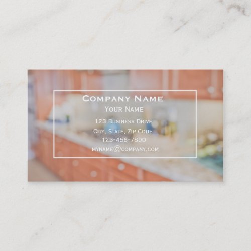 Kitchen Contractor Cabinetry Business Card