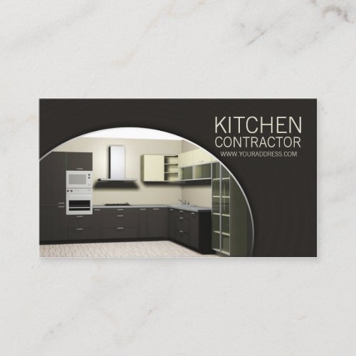 Kitchen Contractor Cabinetry Carperntry Brown Card