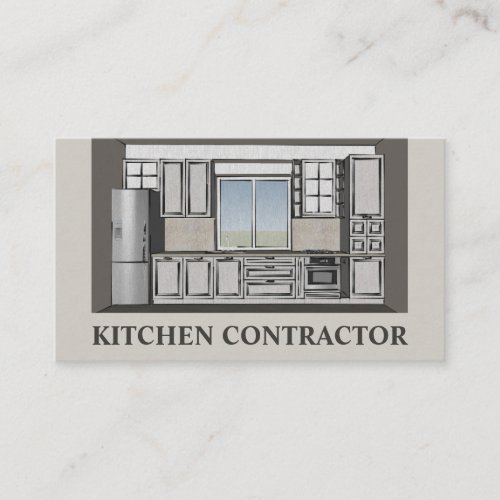 Kitchen Contractor Cabinetry Carperntry Brown Card