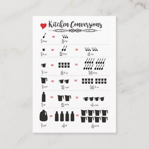 Kitchen Conversions 35x25 Business Card