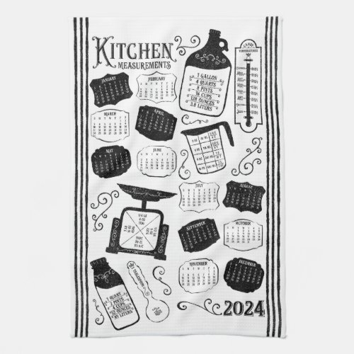 Kitchen Conversions Full Year 2024 Calendar Kitchen Towel