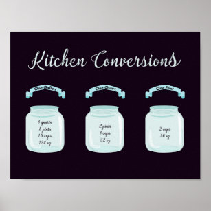 Mason Jar Kitchen Conversion Chart or Spoon/cup -   Mason jar kitchen,  Conversion chart kitchen, Mason jars