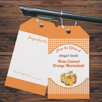 Kitchen Cooked Citrus Marmalade Gift Tag by pinkladybugs at Zazzle