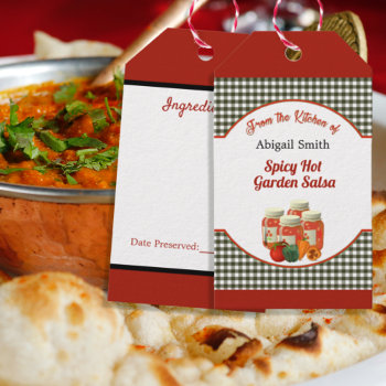 Kitchen Cooked Salsa Gift Tag by pinkladybugs at Zazzle