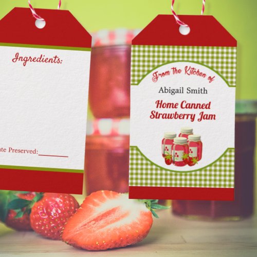 Kitchen Cooked Strawberry Jam Gift Tag