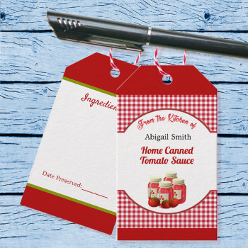 Kitchen Cooked Tomato Products Gift Tag by pinkladybugs at Zazzle