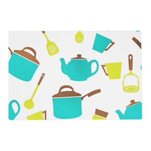 Kitchen cookery pattern placemat