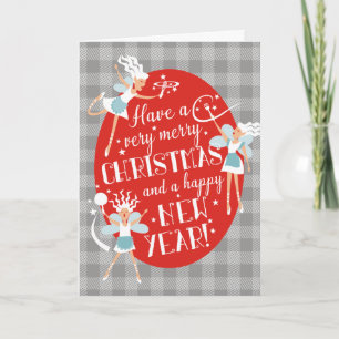 Kitchen cooking baking fairies Christmas food card