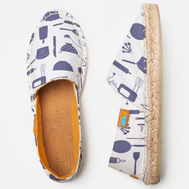 Kitchen Cooking Blue Espadrilles (Side)