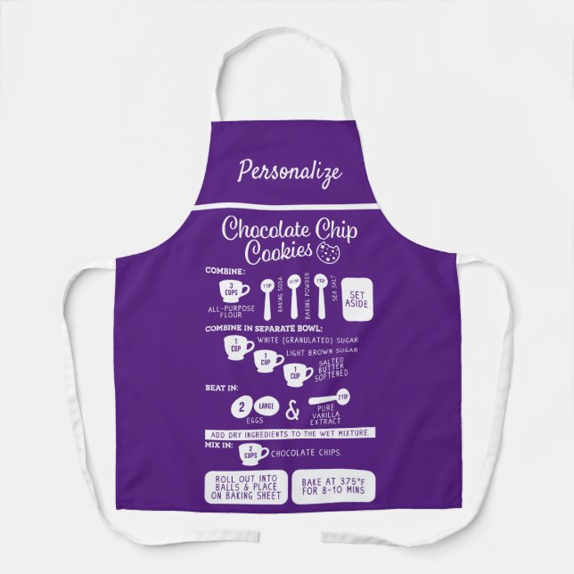 Kitchen Cooking Chocolate Chip Cookie Recipe  Apron (Front)