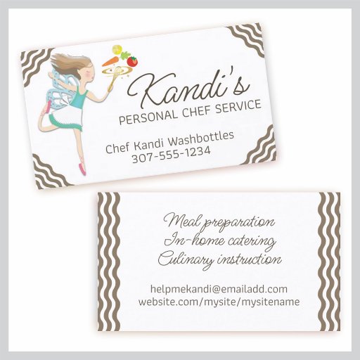 Customizable kitchen cooking fairy vegetables business card